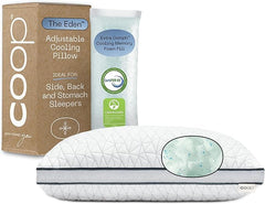 Coop Adjustable Cooling Memory Foam Pillow – Customizable Support for Side, Back & Stomach Sleepers
